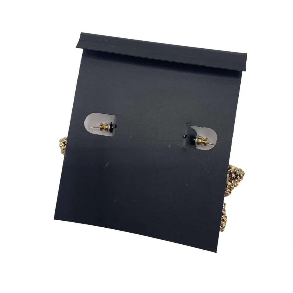 NWT INC Gold Star Earrings Hoops